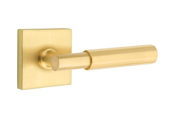 Emtek Select T-BAR Faceted Lever Concealed Screws with Square Rosette