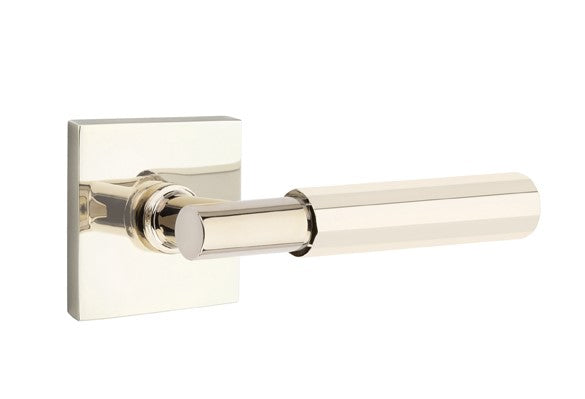 Emtek Select T-BAR Faceted Lever Concealed Screws with Square Rosette