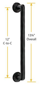 Emtek Sandcast Bronze Rod Bronze 13-3/4" Pull