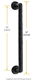 Emtek Sandcast Bronze Rod Bronze 18" Pull