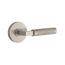 Emtek Select L-Square Knurled Lever Concealed Screws with Disk Rosette