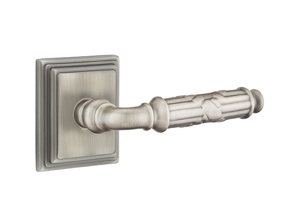 Emtek Ribbon & Reed Lever Concealed Screws with Wilshire Rosette