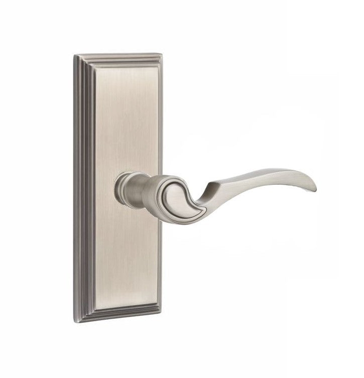 Emtek Coventry Lever Concealed Screws with 7” Wilshire Sideplate