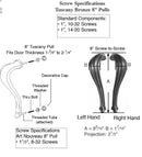 Emtek Lost Cast Wax Bronze Art Nouveau 8" Pull