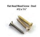Flat Head Wood Screw - Steel No. 12 x 1-1/4”