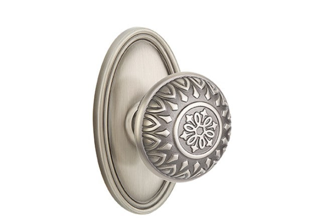 Emtek Lancaster Knob With Oval Rosette