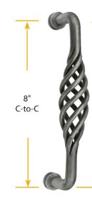 Emtek Wrought Steel Lafayette 8" Pull