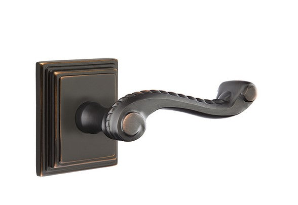 Emtek Rope Lever Concealed Screws with Wilshire Rosette