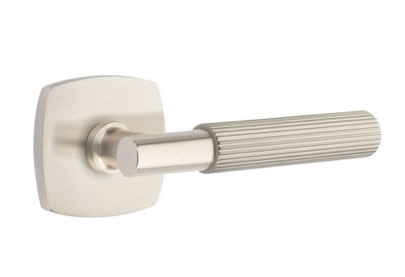 Emtek Select T-BAR Straight Knurled Lever Concealed Screws with Urban Modern Rosette