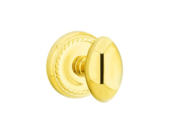 Emtek Egg Knob Concealed Screws With Rope Rosette