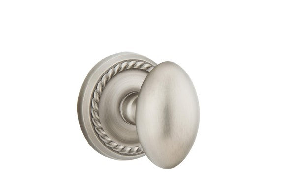 Emtek Egg Knob Concealed Screws With Rope Rosette