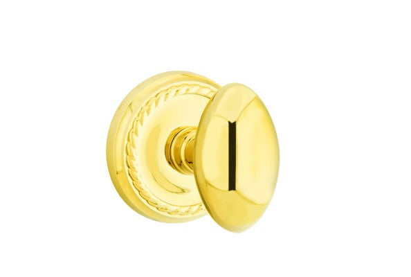 Emtek Egg Knob Concealed Screws With Rope Rosette