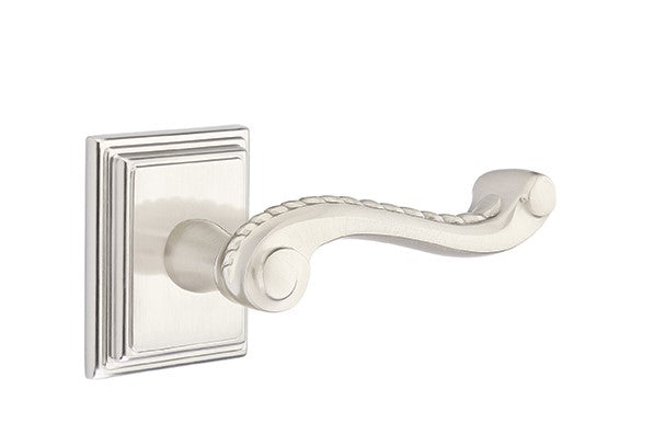 Emtek Rope Lever Concealed Screws with Wilshire Rosette