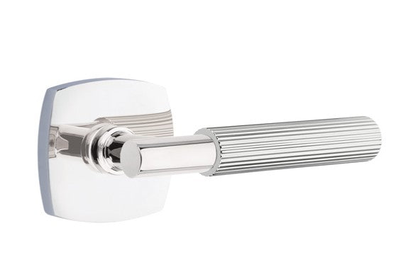 Emtek Select T-BAR Straight Knurled Lever Concealed Screws with Urban Modern Rosette