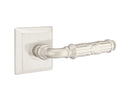 Emtek Ribbon & Reed Lever Concealed Screws with Quincy Rosette