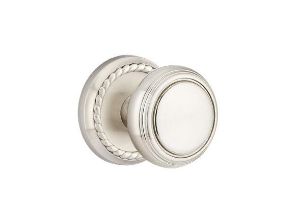 Emtek Norwich Knob Concealed Screws With Rope Rosette