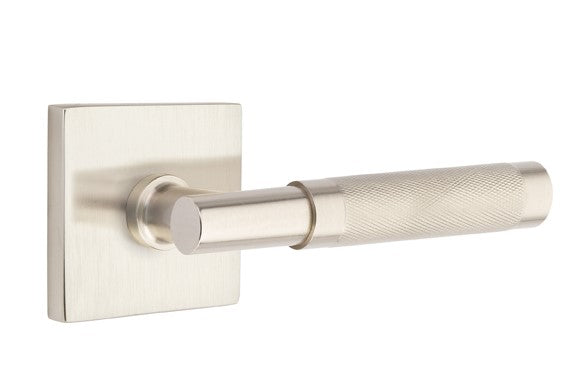 Emtek Select T-BAR Knurled Lever Concealed Screws with Square Rosette