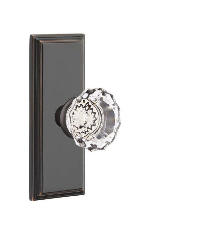 Emtek Astoria Knob Concealed Screws With 7” Wilshire Sideplate