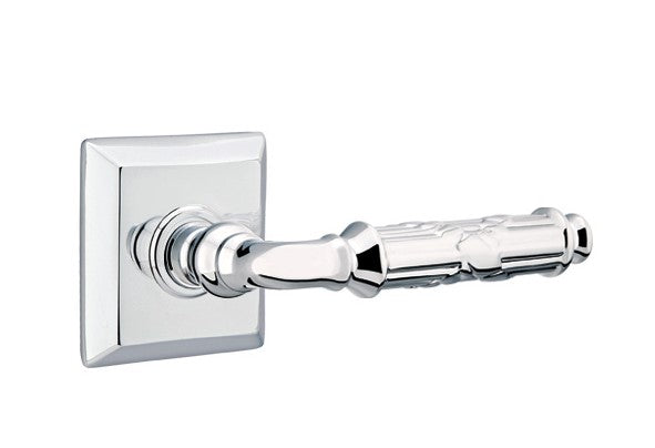 Emtek Ribbon & Reed Lever Concealed Screws with Quincy Rosette