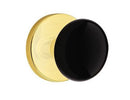EMTEK Modern Brass Ebony Knob Concealed Screw with Disk Rosette