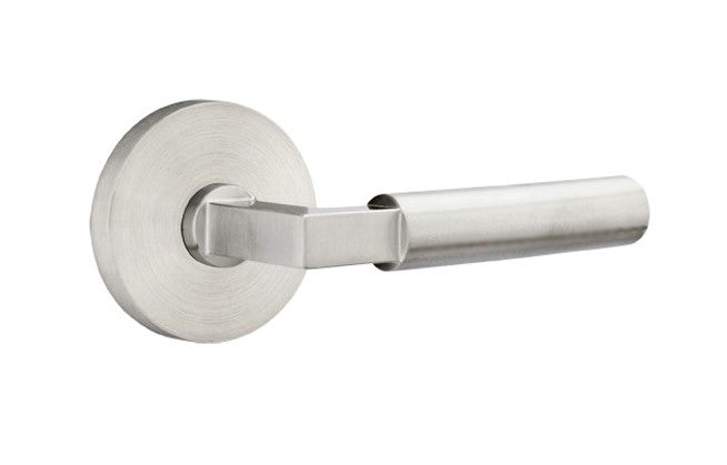 Emtek Cast Stainless Steel Hercules Lever with Disk Rosette