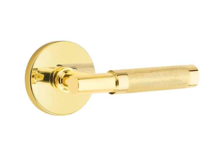 Emtek Select T-BAR Knurled Lever Concealed Screws with Disk Rosette