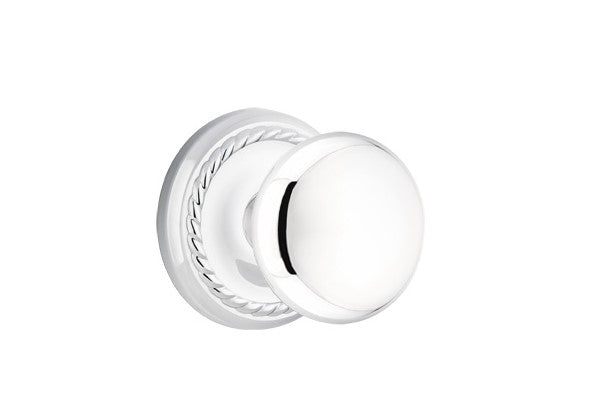 Emtek Providence Knob Concealed Screws With Rope Rosette