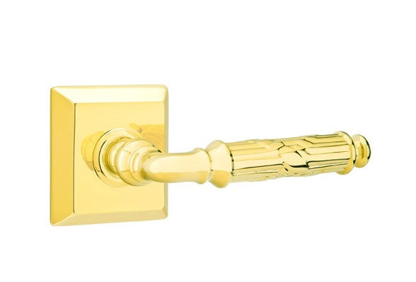 Emtek Ribbon & Reed Lever Concealed Screws with Quincy Rosette