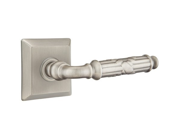 Emtek Ribbon & Reed Lever Concealed Screws with Quincy Rosette