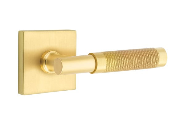 Emtek Select T-BAR Knurled Lever Concealed Screws with Square Rosette