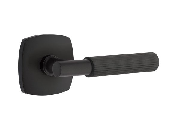 Emtek Select R-BAR Straight Knurled Lever with Urban Modern Rosette