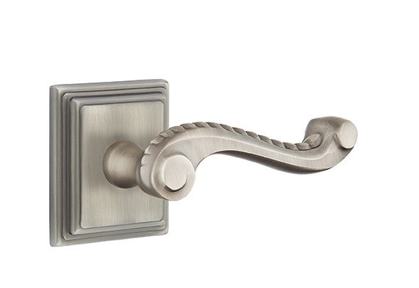 Emtek Rope Lever Concealed Screws with Wilshire Rosette