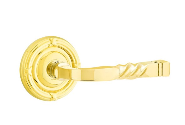 Emtek Santa Fe Lever Concealed Screws with Ribbon & Reed Rosette