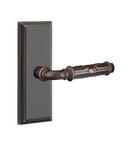 Emtek Ribbon & Reed Lever Concealed Screws with 7” Wilshire Sideplate