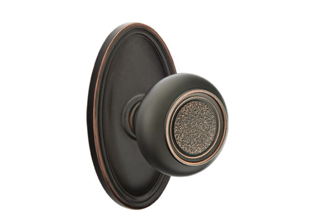 Emtek Belmont Knob Concealed Screws With Oval Rosette