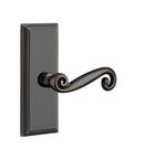 Emtek Rustic Lever with 7” Wilshire Sideplate