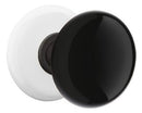 Emtek Ebony Knob With Porcelain Rosette