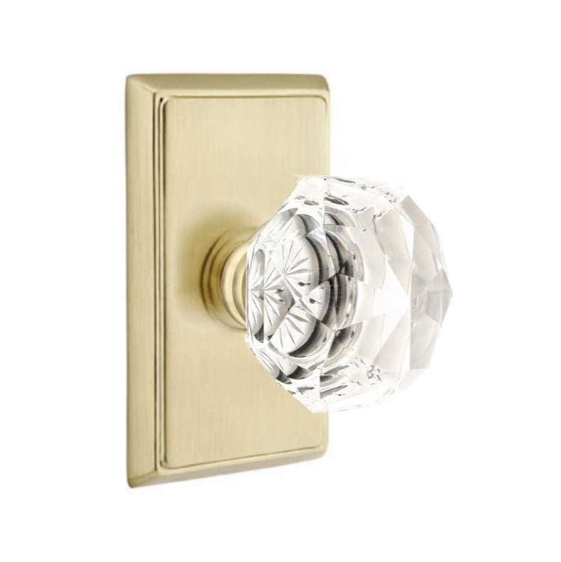 Emtek Diamond Knob With Rectangular Rosette