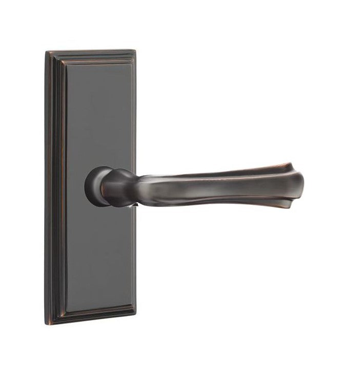 Emtek Wembley Lever Concealed Screws with 7” Wilshire Sideplate