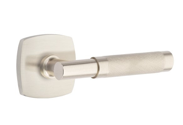 Emtek Select T-BAR Knurled Lever Concealed Screws with Urban Modern Rosette