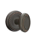 Emtek Beaded Egg Knob Concealed Screws With Rope Rosette