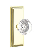Emtek Old Town Knob Concealed Screws With 7” Wilshire Sideplate