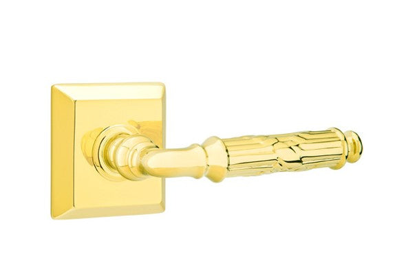 Emtek Ribbon & Reed Lever Concealed Screws with Quincy Rosette