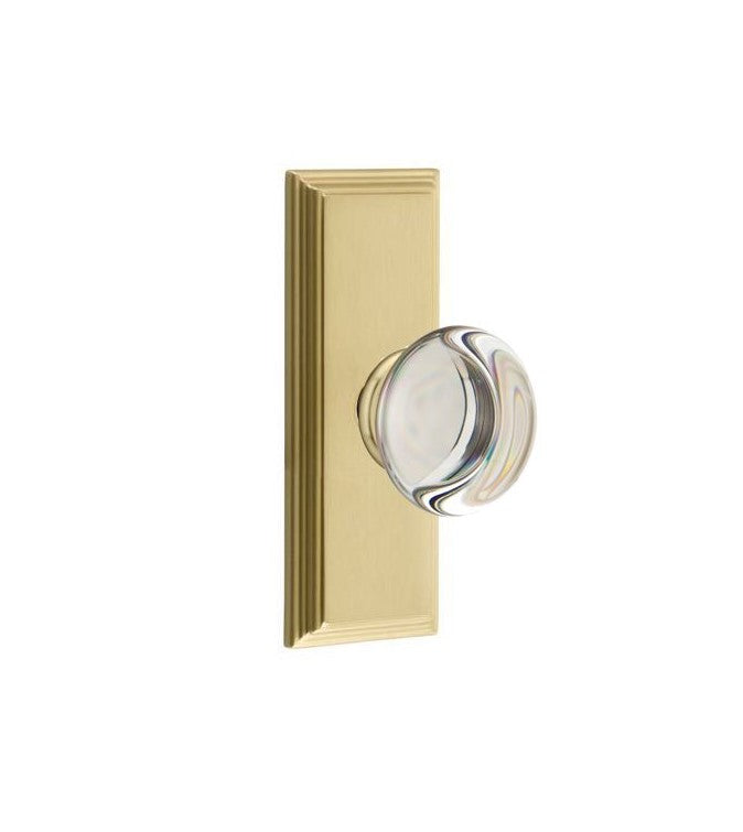 Emtek Providence Knob Concealed Screws With 7” Wilshire Sideplate