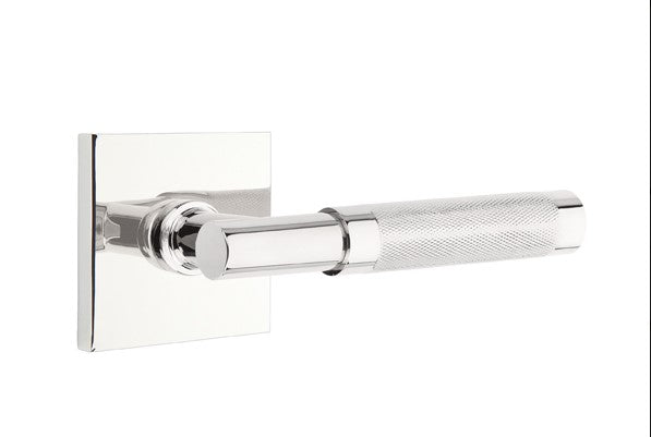 Emtek Select T-BAR Knurled Lever Concealed Screws with Square Rosette