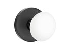 EMTEK Modern Brass Ice White Knob Concealed Screw with Disk Rosette