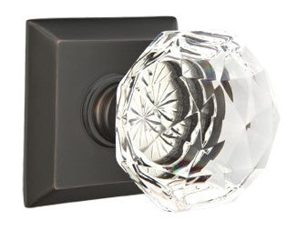 Emtek Diamond Knob Concealed Screws With Quincy Rosette