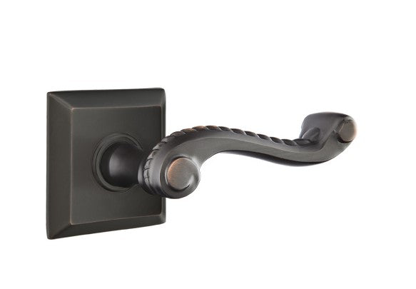 Emtek Rope Lever Concealed Screws with Quincy Rosette