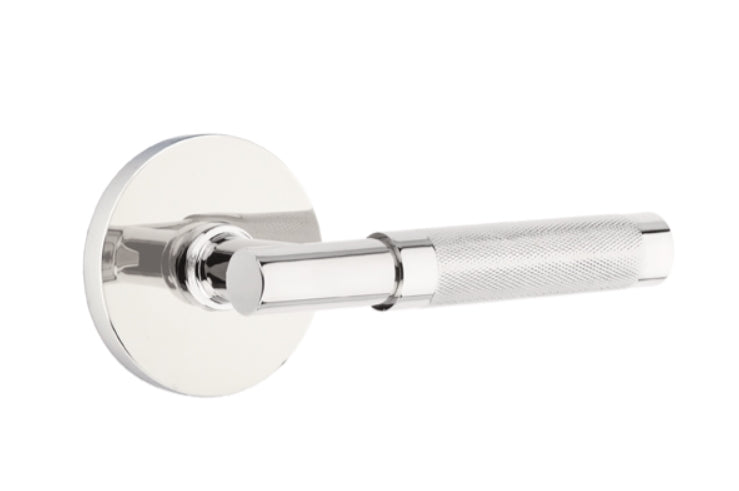 Emtek Select T-BAR Knurled Lever Concealed Screws with Disk Rosette