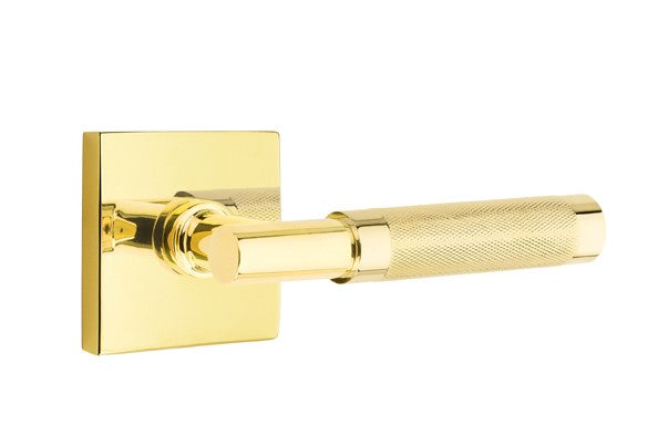 Emtek Select T-BAR Knurled Lever Concealed Screws with Square Rosette